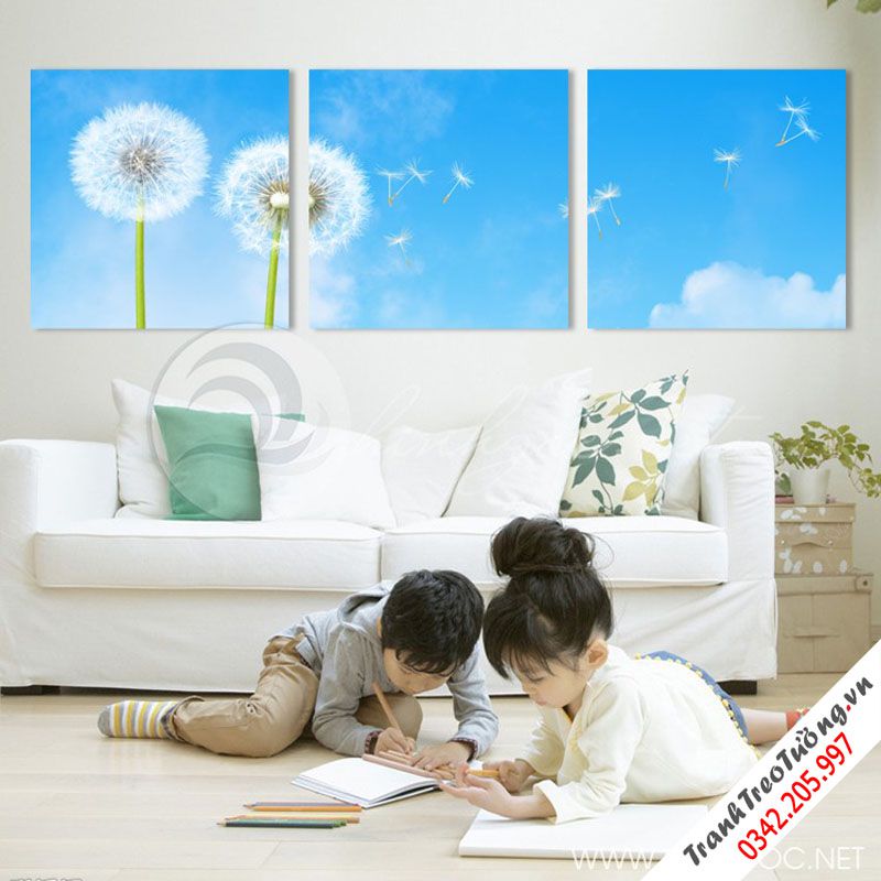 Tranh hoa Bồ Công Anh treo tường M5