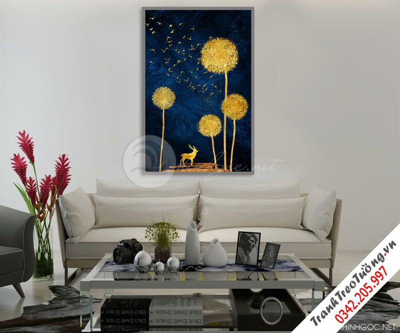 Tranh hoa Bồ Công Anh treo tường M8