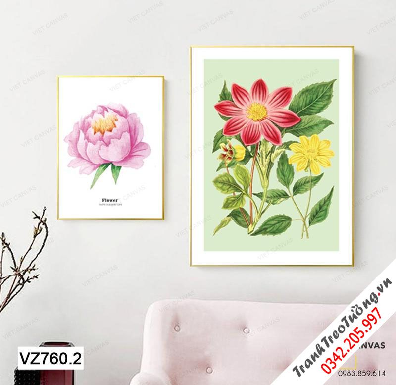 Bộ 2 Tranh Vẻ Đẹp Của Hoa Nở