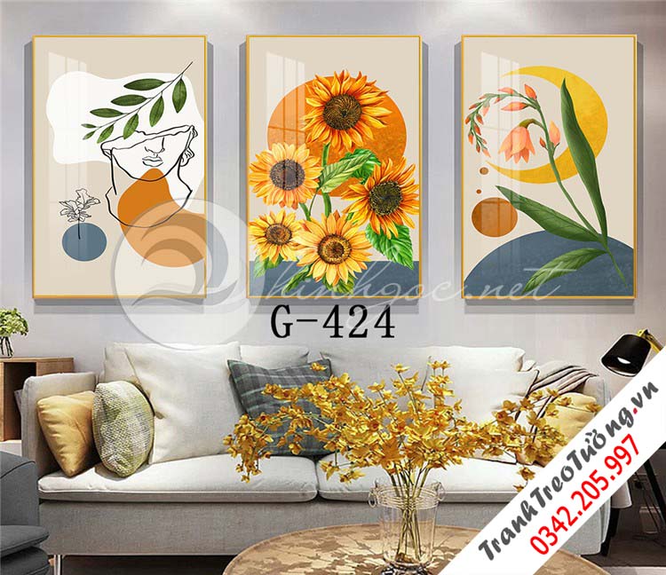 Bộ 3 bức tranh Cô gái nghệ thuật M11