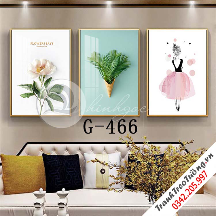 Bộ 3 bức tranh Cô gái nghệ thuật M15