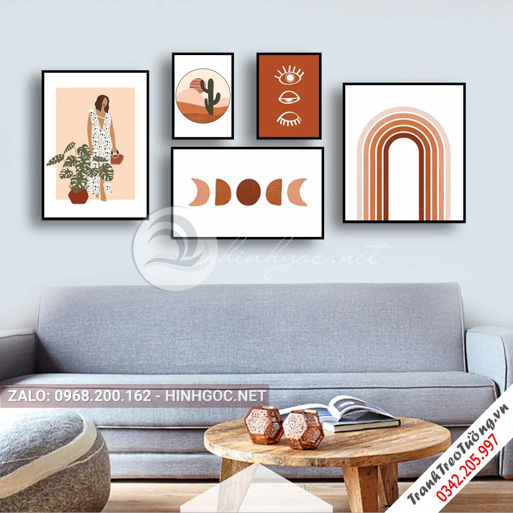 Tranh ghép nhiều bức cô gái nghệ thuật M4
