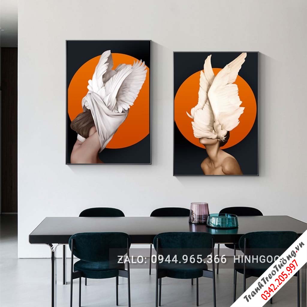 Bộ 2 bức tranh Cô gái nghệ thuật M12