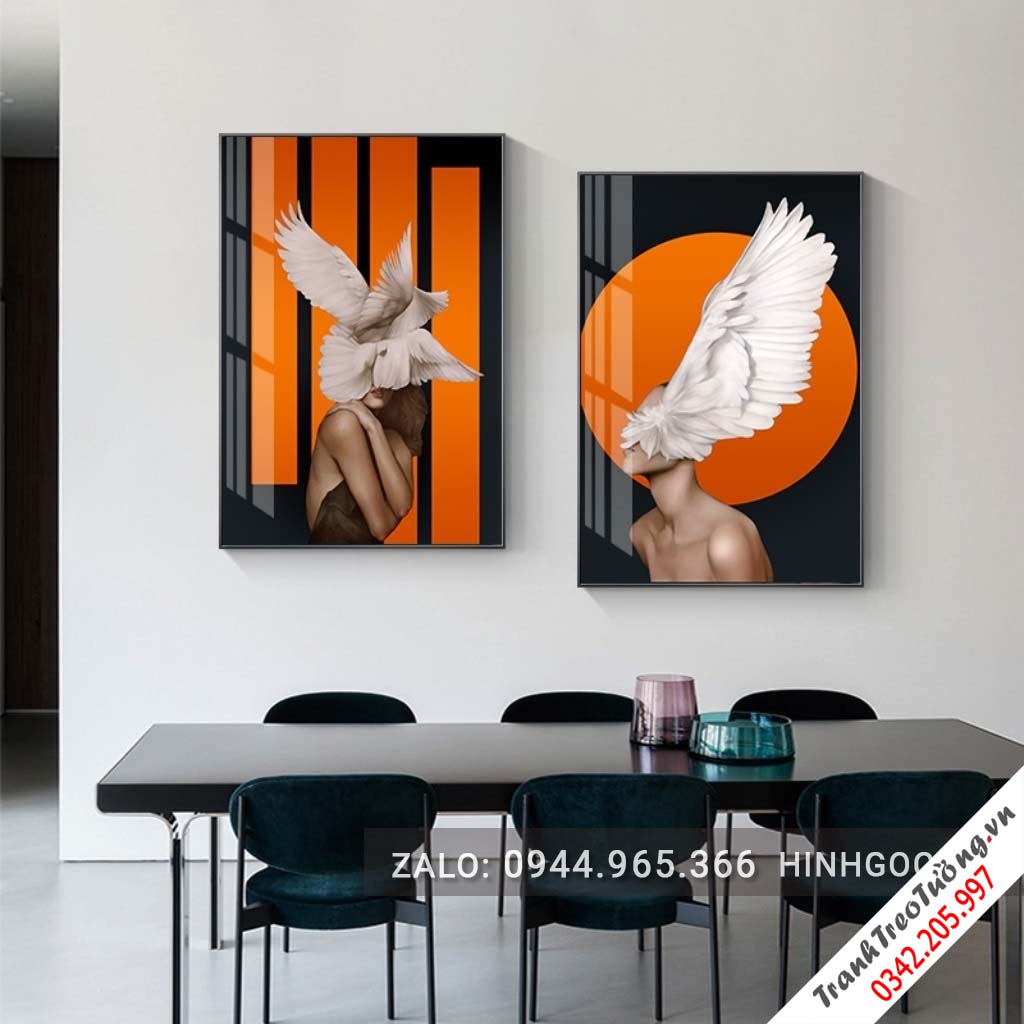 Bộ 2 bức tranh Cô gái nghệ thuật M13
