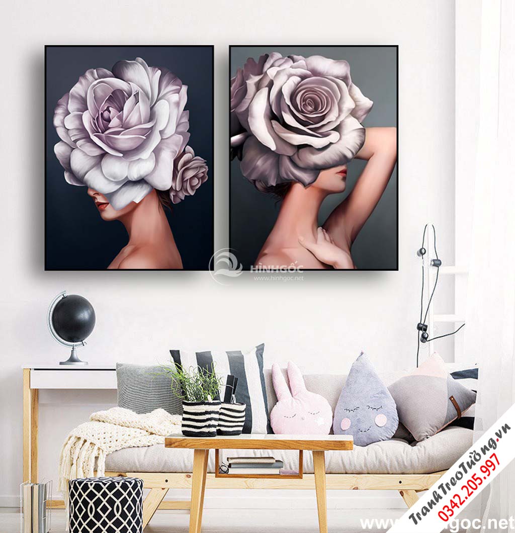 Bộ 2 bức tranh Cô gái nghệ thuật M9