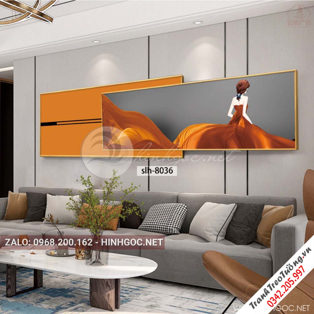 Tranh lồng ghép cô gái nghệ thuật M6