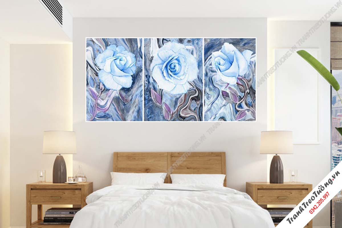 Bộ 3 tranh Hoa ghép Nghệ Thuật M10