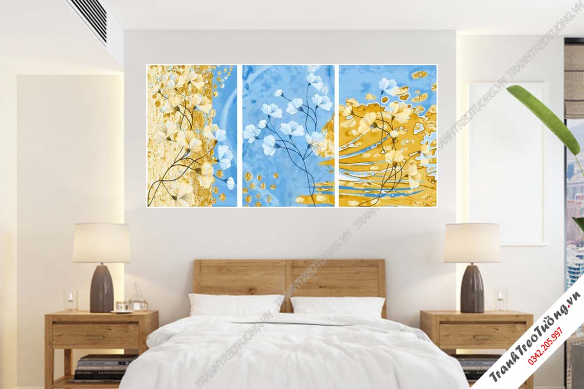 Bộ 3 tranh Hoa ghép Nghệ Thuật M106