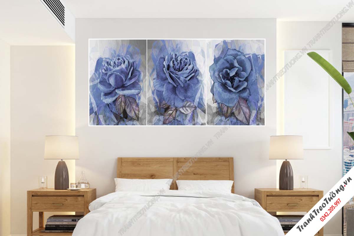 Bộ 3 tranh Hoa ghép Nghệ Thuật M12