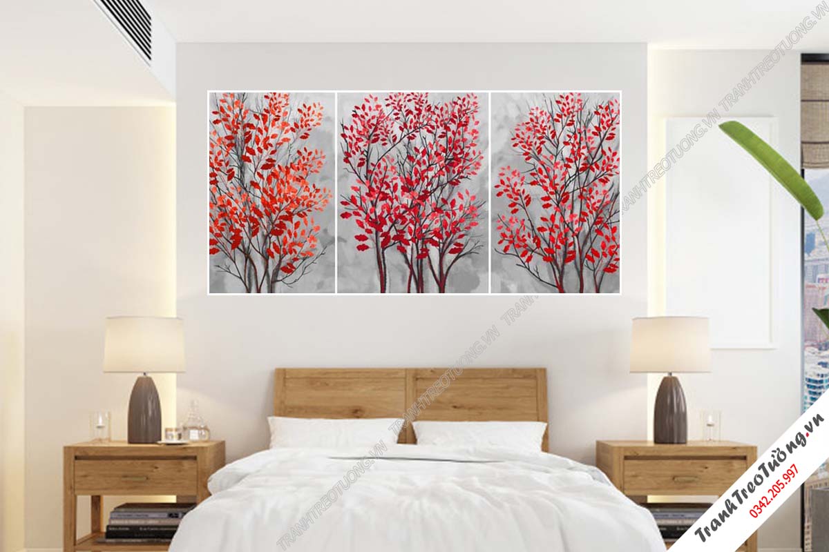 Bộ 3 tranh Hoa ghép Nghệ Thuật M18