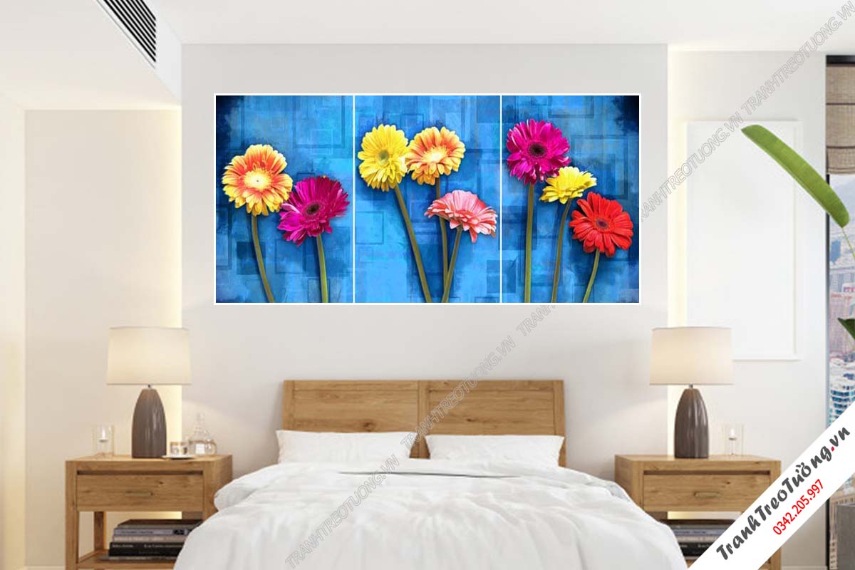 Bộ 3 tranh Hoa ghép Nghệ Thuật M27