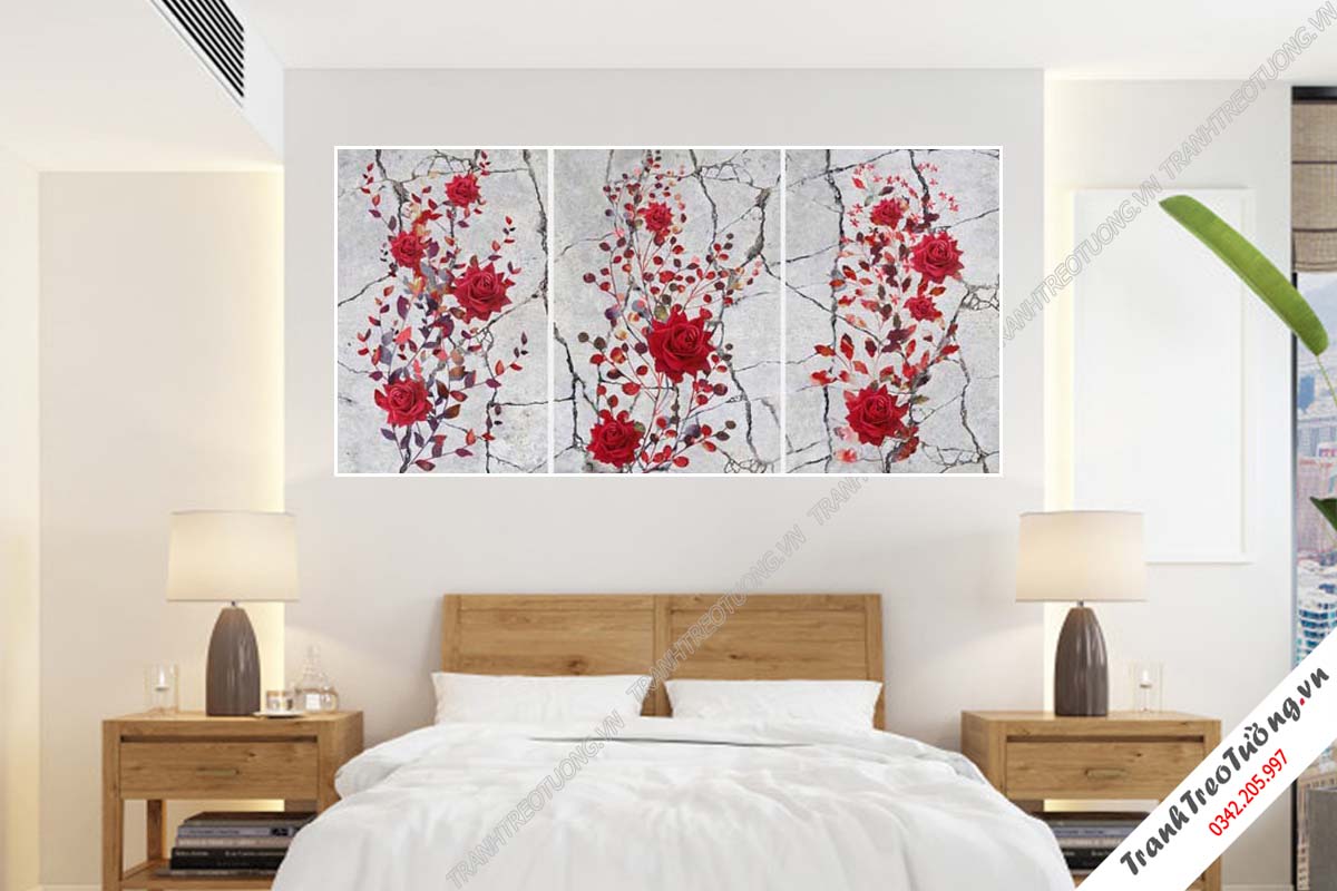 Bộ 3 tranh Hoa ghép Nghệ Thuật M31