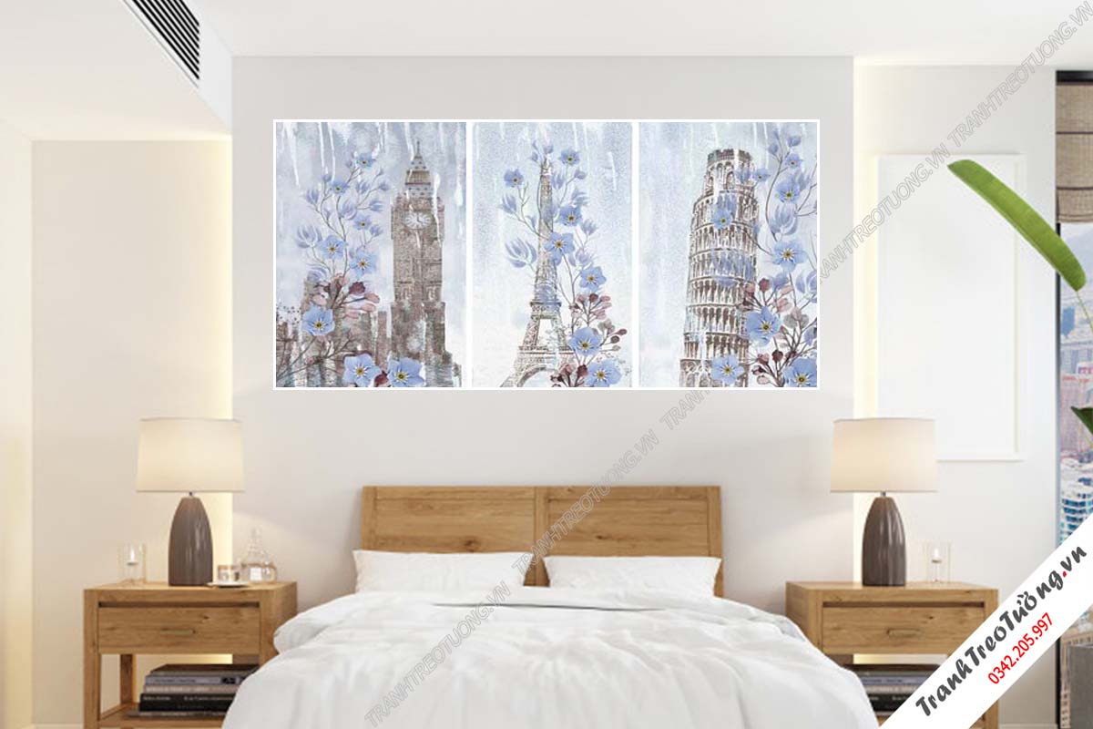 Bộ 3 tranh Hoa ghép Nghệ Thuật M35
