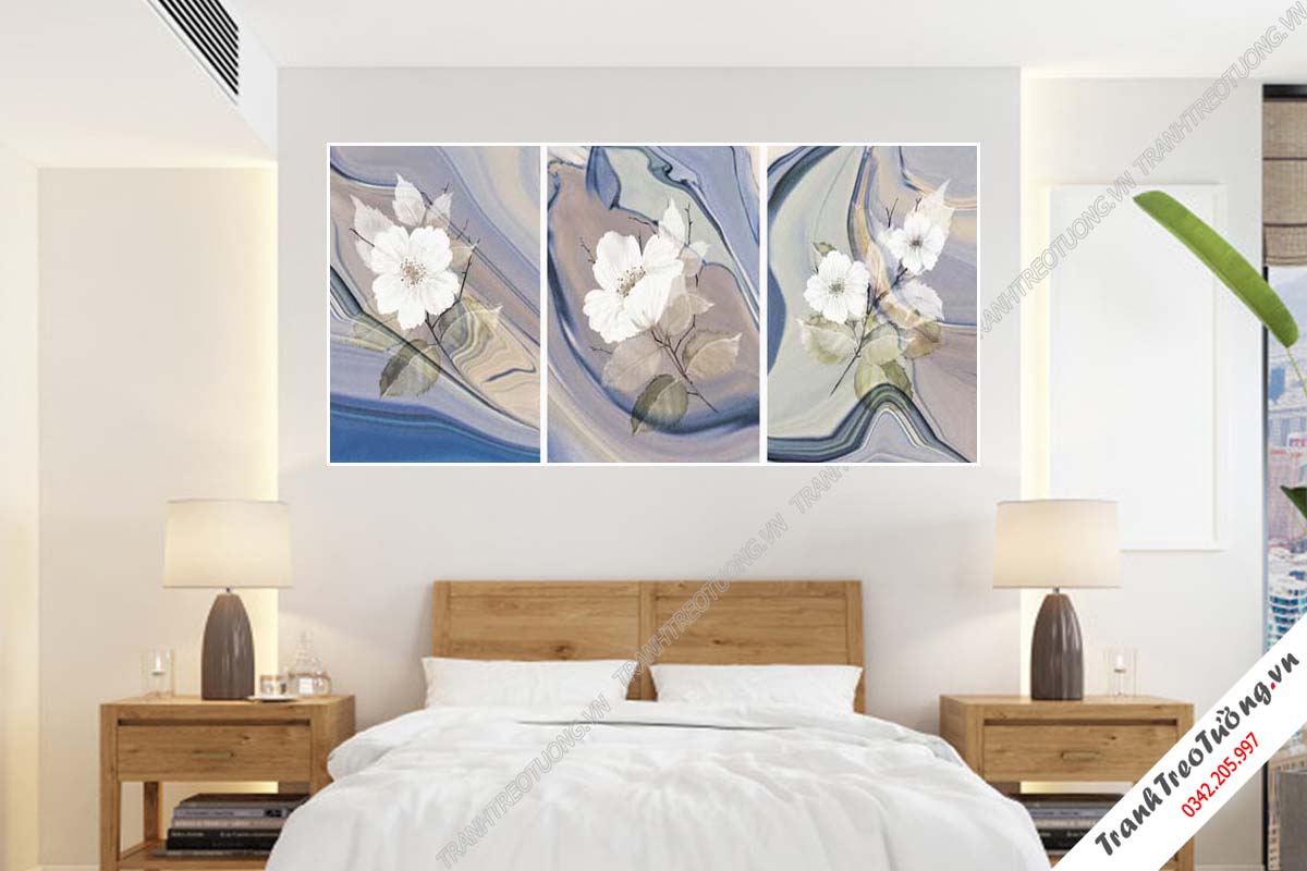 Bộ 3 tranh Hoa ghép Nghệ Thuật M37