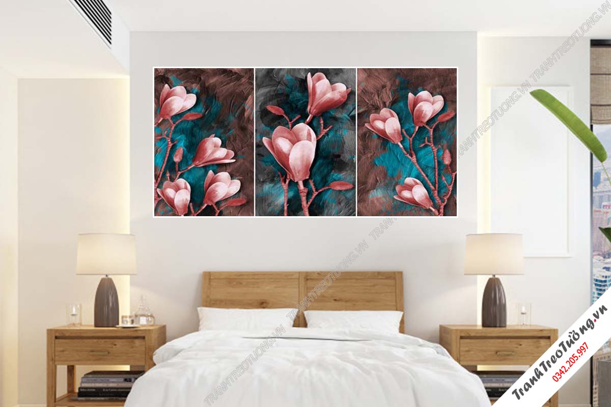 Bộ 3 tranh Hoa ghép Nghệ Thuật M42