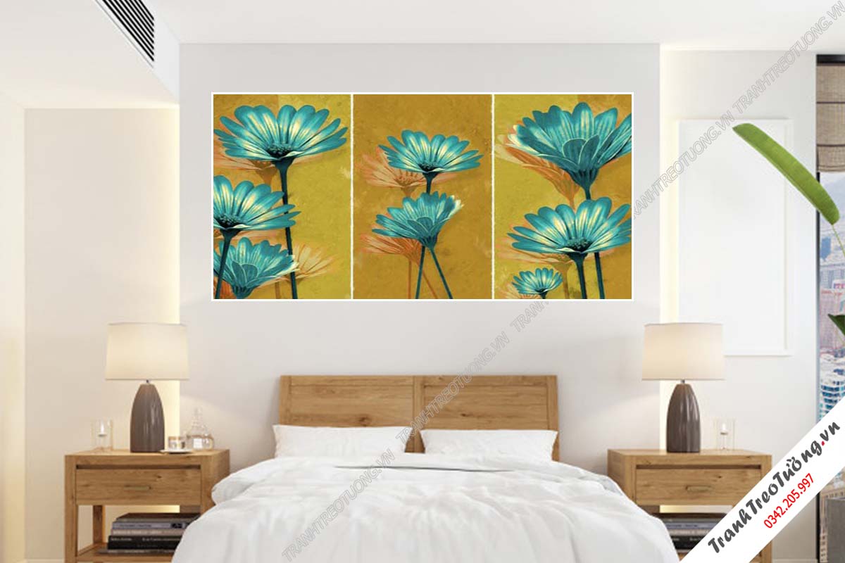 Bộ 3 tranh Hoa ghép Nghệ Thuật M43