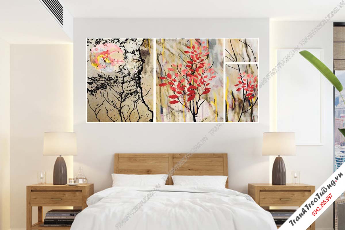 Bộ 3 tranh Hoa ghép Nghệ Thuật M51
