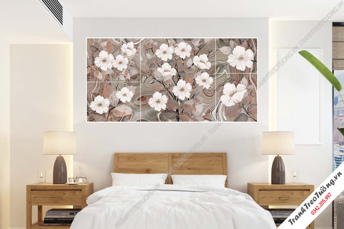 Bộ 3 tranh Hoa ghép Nghệ Thuật M72