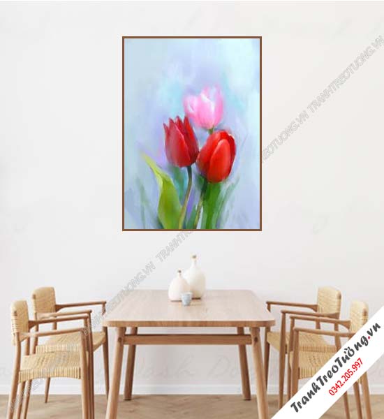 Tranh Hoa giả Sơn Dầu Khổ đứng M173