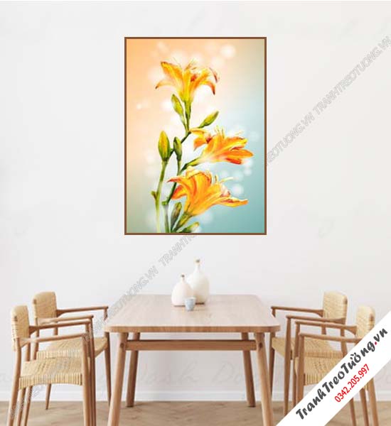 Tranh Hoa giả Sơn Dầu Khổ đứng M207