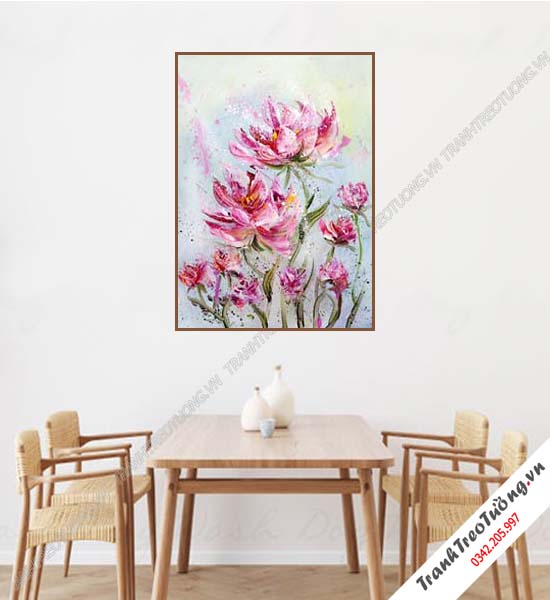 Tranh Hoa giả Sơn Dầu Khổ đứng M23