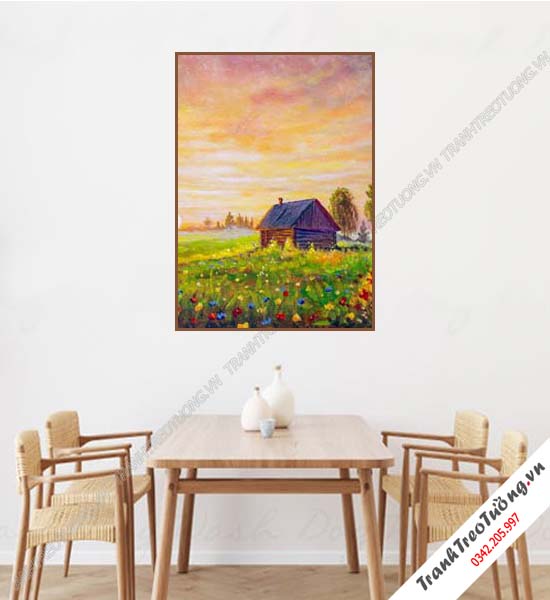 Tranh Hoa giả Sơn Dầu Khổ đứng M244