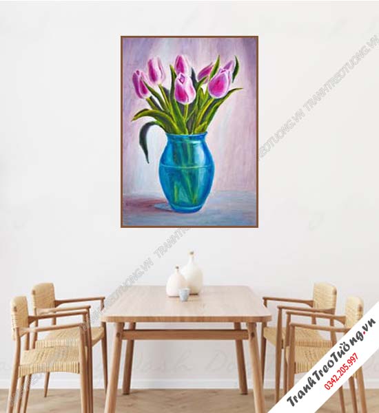 Tranh Hoa giả Sơn Dầu Khổ đứng M264