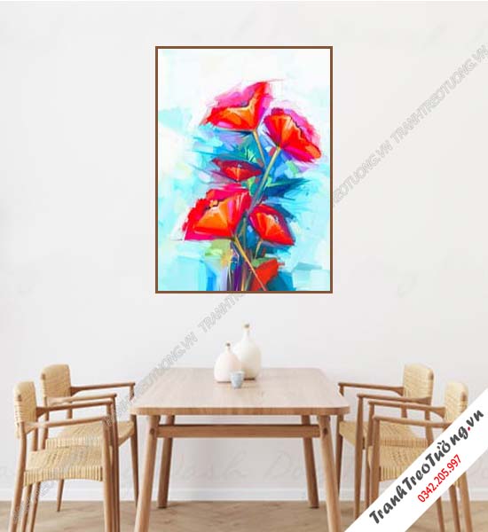 Tranh Hoa giả Sơn Dầu Khổ đứng M288