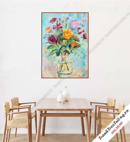 Tranh Hoa giả Sơn Dầu Khổ đứng M33