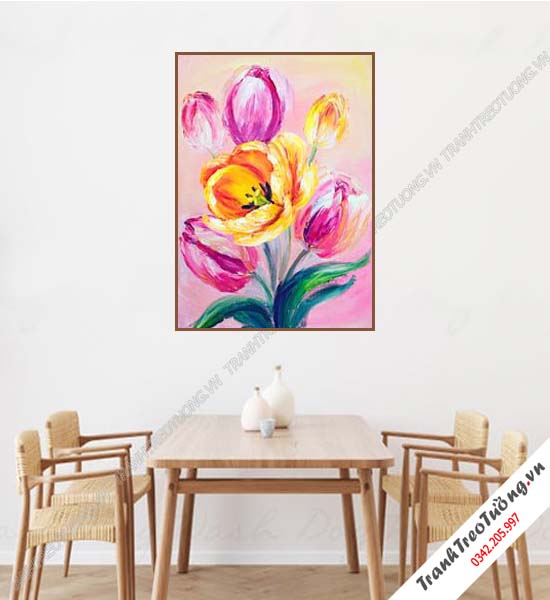Tranh Hoa giả Sơn Dầu Khổ đứng M365