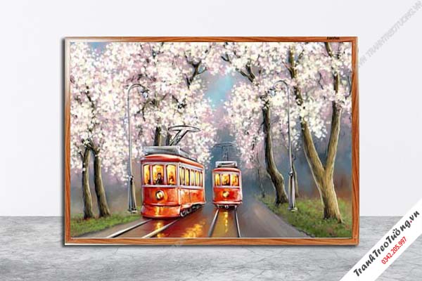 Tranh Hoa Nghệ Thuật giả sơn dầu M163