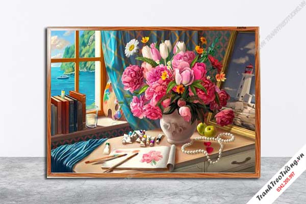 Tranh Hoa Nghệ Thuật giả sơn dầu M171