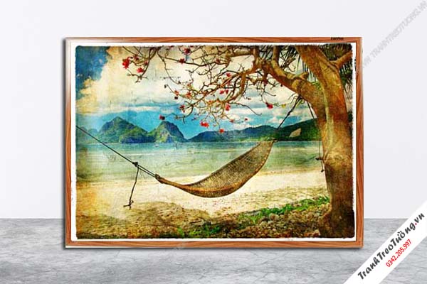 Tranh Hoa Nghệ Thuật giả sơn dầu M203