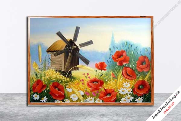 Tranh Hoa Nghệ Thuật giả sơn dầu M634