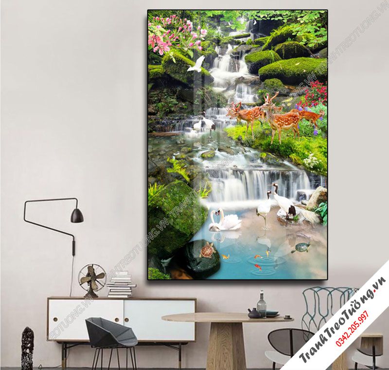 Tranh đứng Sơn Thủy Hữu Tình M2
