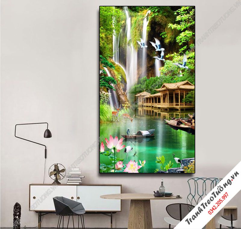 Tranh đứng Sơn Thủy Hữu Tình M30