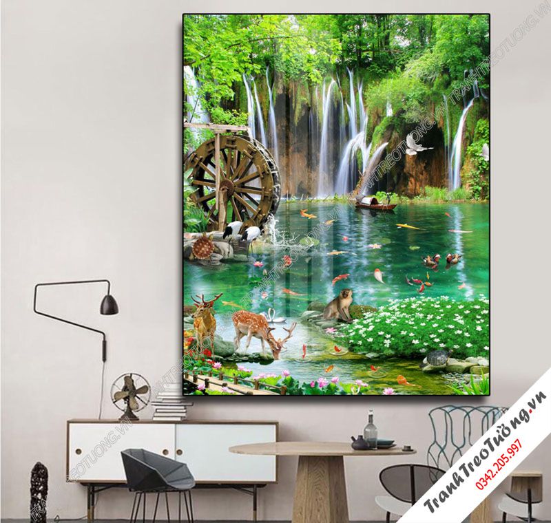 Tranh đứng Sơn Thủy Hữu Tình M32