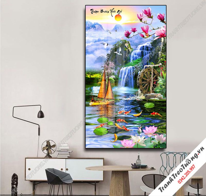 Tranh đứng Sơn Thủy Hữu Tình M33