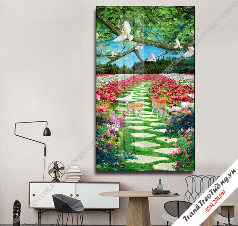 Tranh đứng Sơn Thủy Hữu Tình M34
