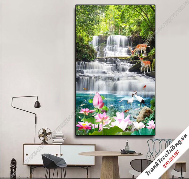 Tranh đứng Sơn Thủy Hữu Tình M35