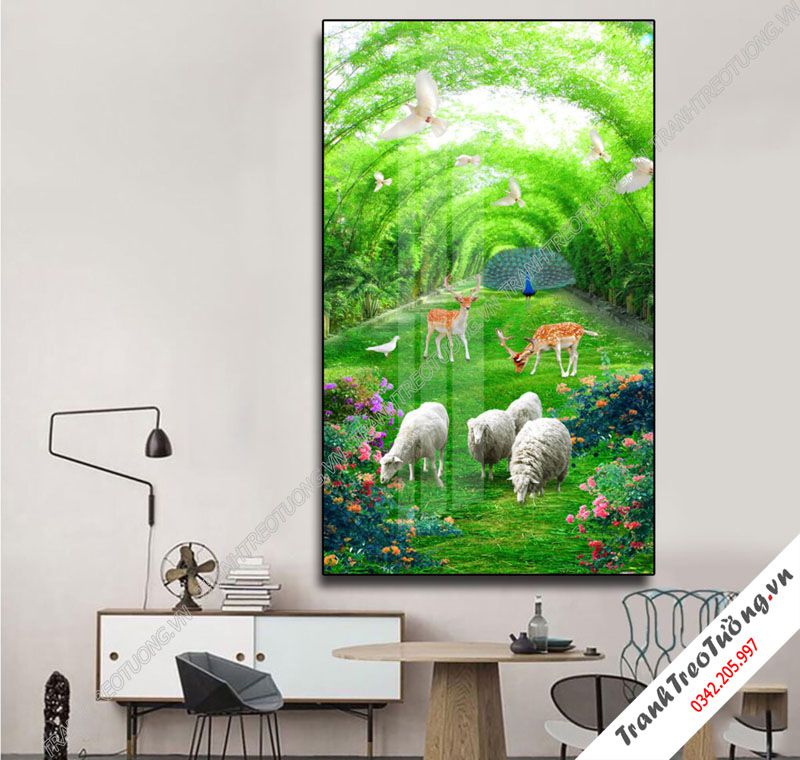 Tranh đứng Sơn Thủy Hữu Tình M36