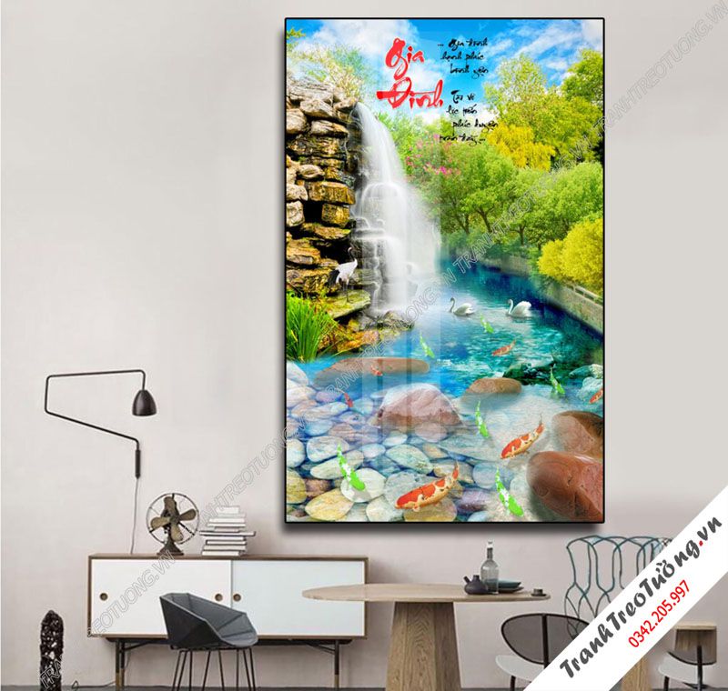 Tranh đứng Sơn Thủy Hữu Tình M4