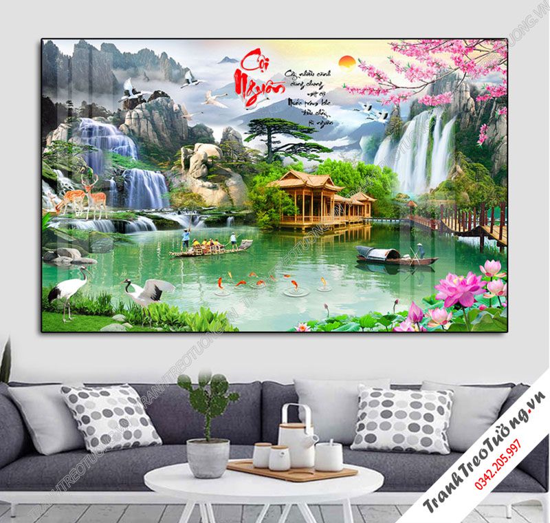 Tranh Sơn Thủy Hữu Tình M60