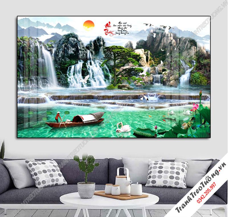 Tranh Sơn Thủy Hữu Tình M74