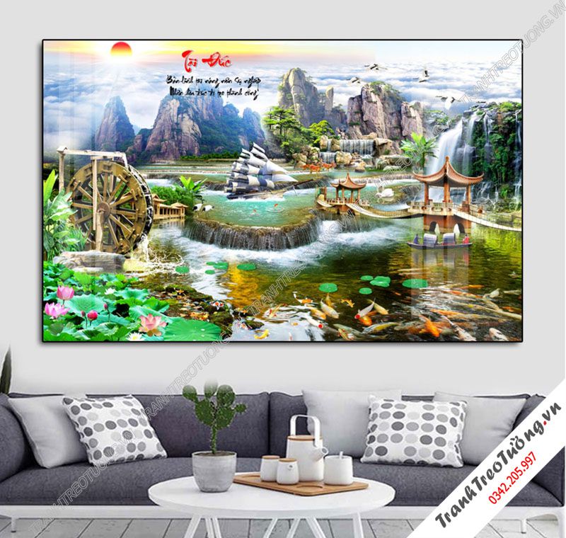 Tranh Sơn Thủy Hữu Tình M80