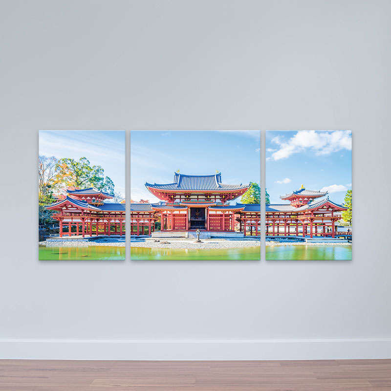 Bộ 3 tranh chủ đề Nhật Bản “Đền Byodoin”  M1