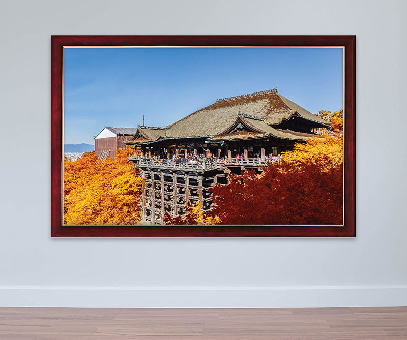 Tranh chủ đề Nhật Bản “Chùa Kiyomizu-dera mùa thu” M1