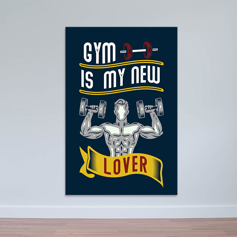 Tranh canvas “Gym is my new Lover” chất  M2
