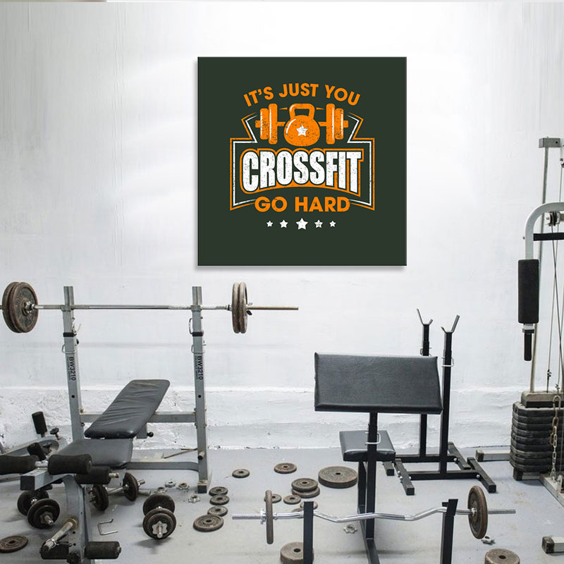 Ảnh phòng thể hình đẹp “It’s just you crossfit go hard”  M2