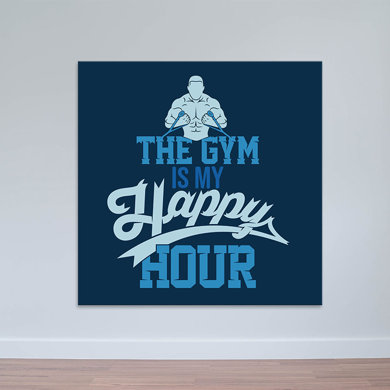 Tranh canvas “The GYM happy hour” chất M2